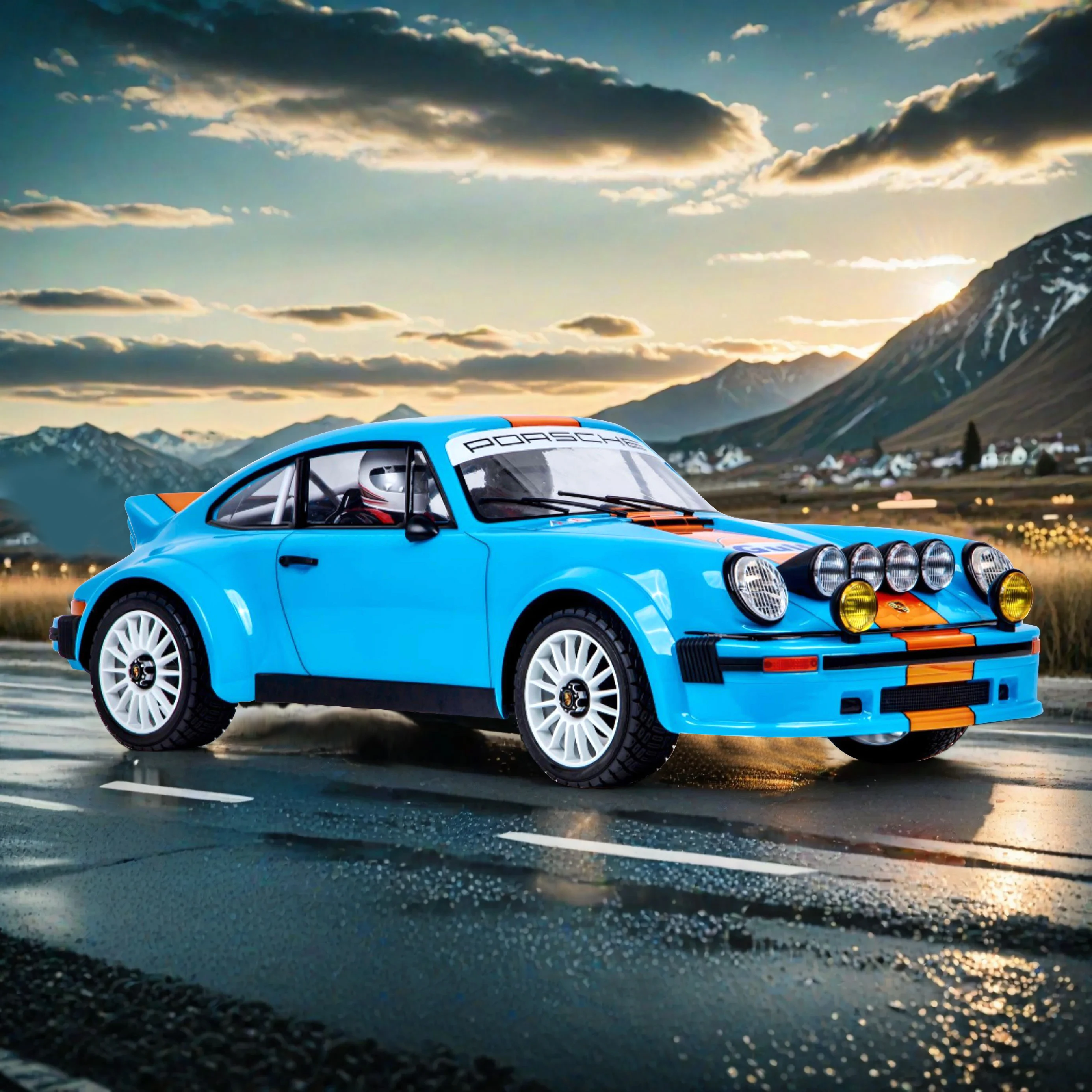 KM 1/6 Symulacja Porsche 934 Rc Model samochodu zdalnie sterowanego z napędem na cztery koła