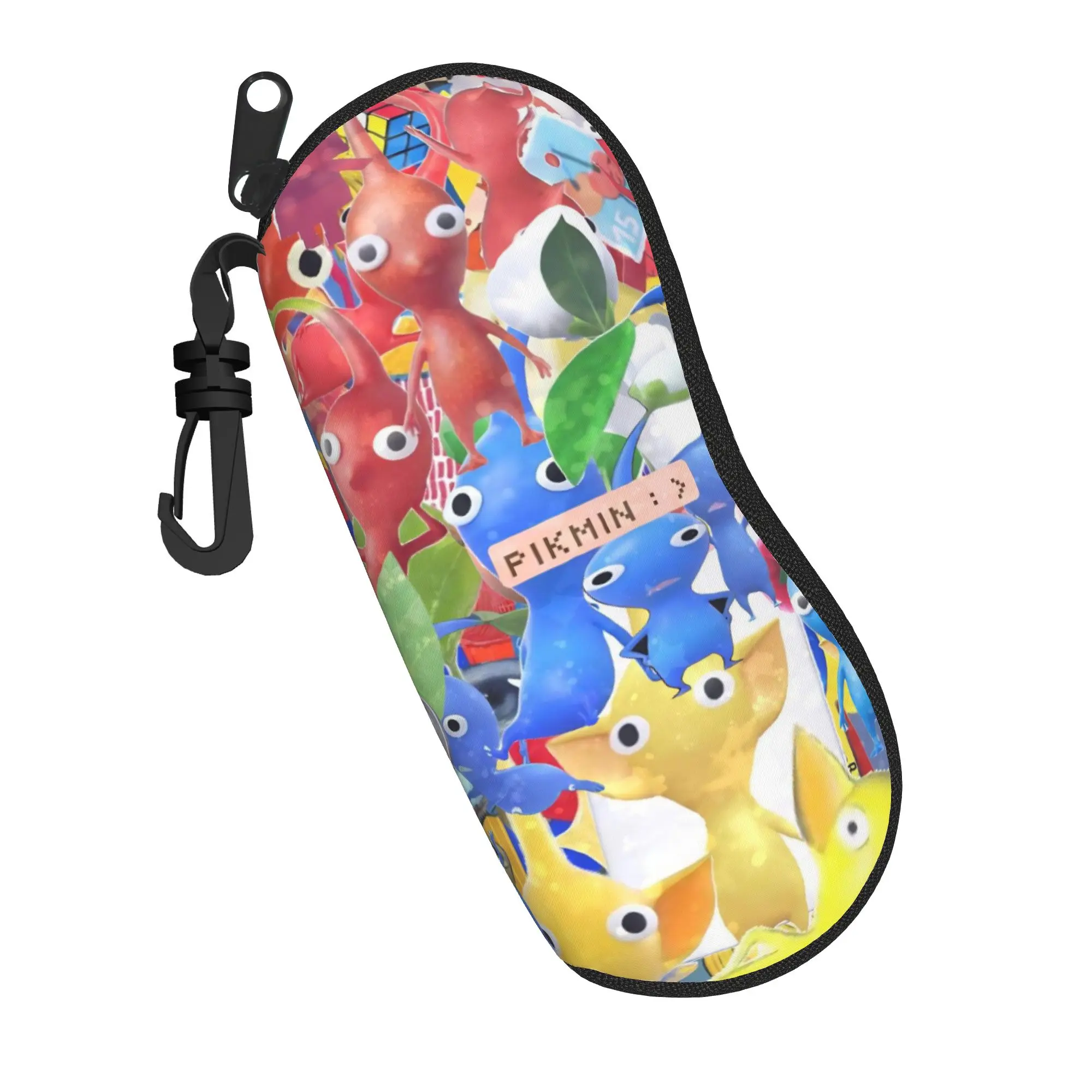 Pikmin Game Glasses Case  Custom Sunglasses Pouch Trend Travel Glasses Box Male Female Eyewear Bag