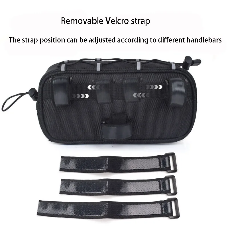 2.1/4.3L Bicycle Handlebar Bag Large Capacity Storage Front Tube Bag Basket Pack Cycling Accessories for MTB Foldable Bike