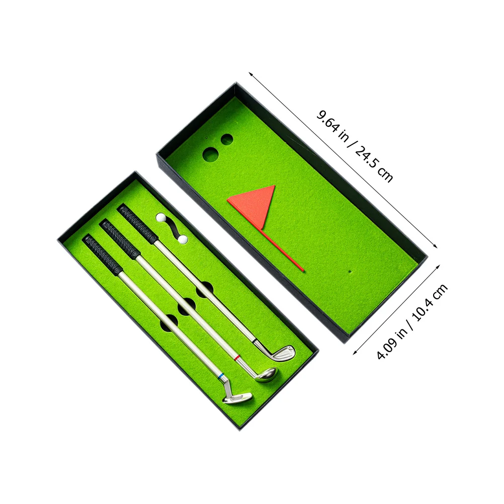 1Set Golf Clubs Stift Dekorative Metall Kugelschreiber Set Spaß Desktop Golf Spiel Golf Club Geschenk Desktop Golfplätze Stifte