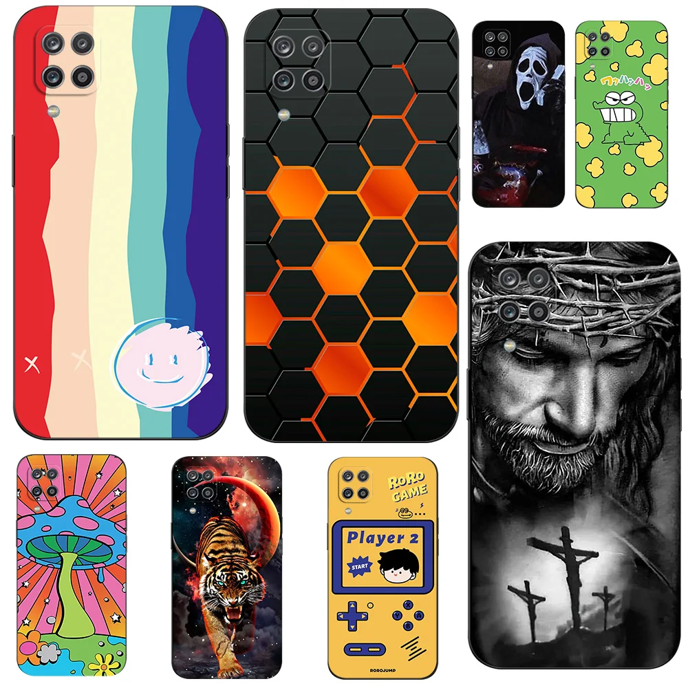 For Samsung A12 M12 Case Phone Cover On Samsung Galaxy SM-A125F M12 M127  Black Tpu Case cartoon car funny