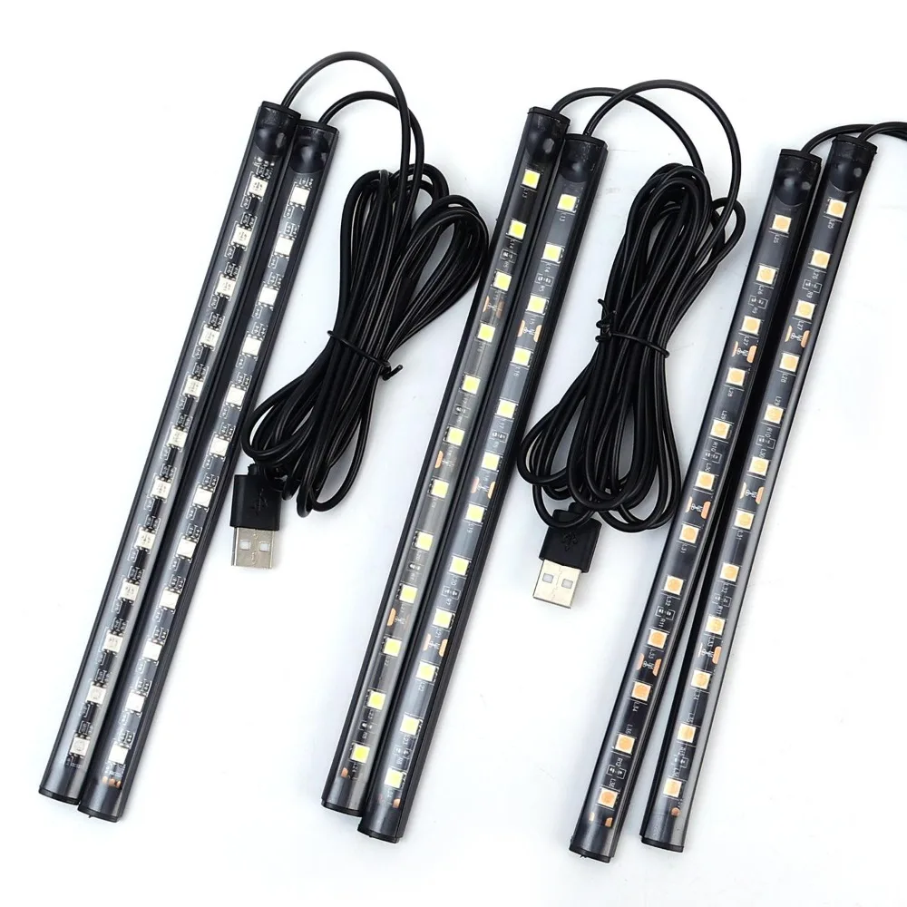 USB Car LED Strip Light Interior Atmosphere Lamp 12 LED Footwell Backlight Ambient Lighting Auto Decorative Accessories 22.5cm view 6