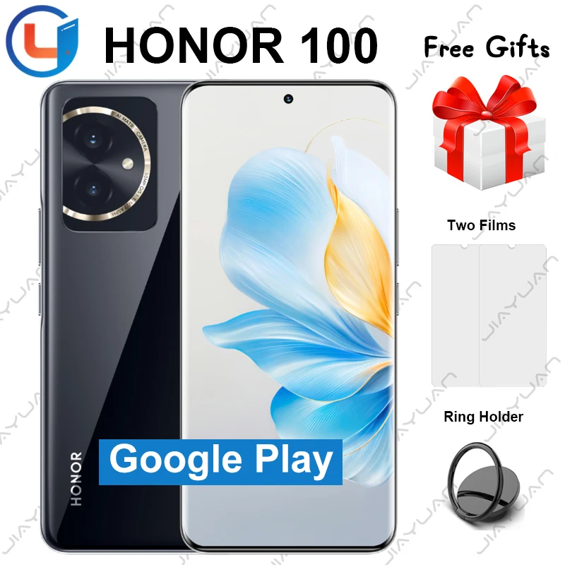 Original HONOR 100 5G Mobile Phone 6.7“ 120Hz Screen Snapdragon 7 Gen 3 Camera 50MP Battery 5000mAh NFC Smartphone