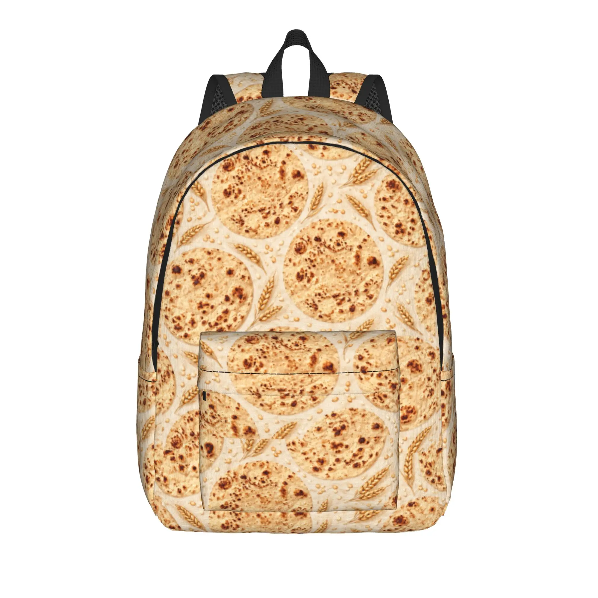 Cheese Pizza Motif Backpack  Student Unisex Polyester Hiking Backpacks Big Style School Bags Rucksack