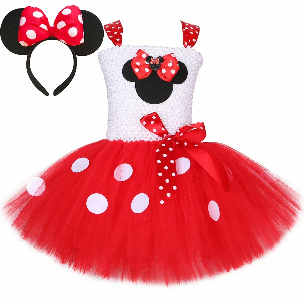 

Baby Girls Minnie Tutu Princess Dress Dots Kids Birthday Party Tulle Dresses for Girls Cosplay Anime Cartoon Halloween Costume