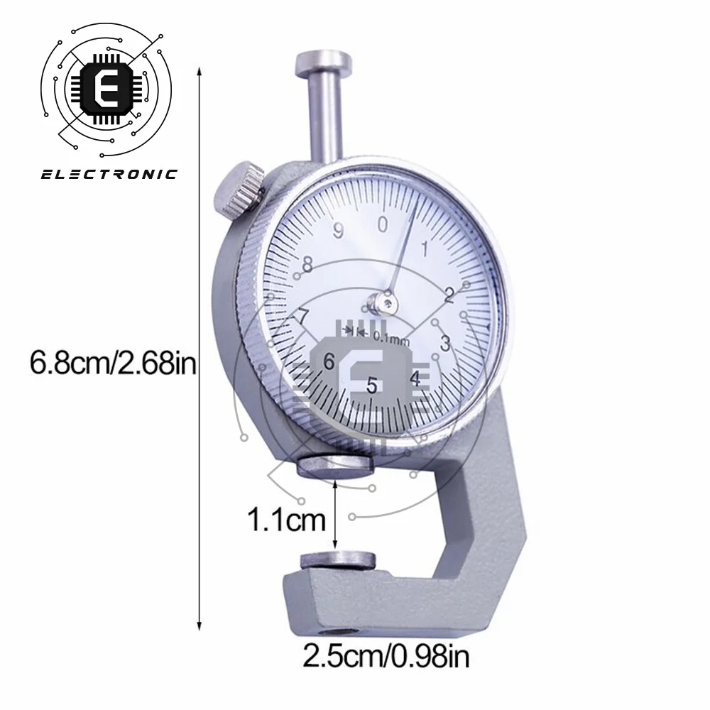 0-10mm 0-20mm Dial Thickness Gauge Leather Paper Thickness Meter Tester For Leather Flim Paper