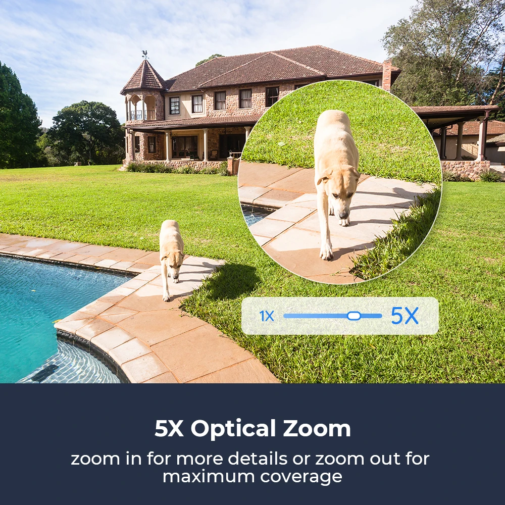 Reolink 4K PoE IP Camera RLC-842A Smart Home Human/Car Detection 5X Optical Zoom Security Protection Camera Video Surveillance