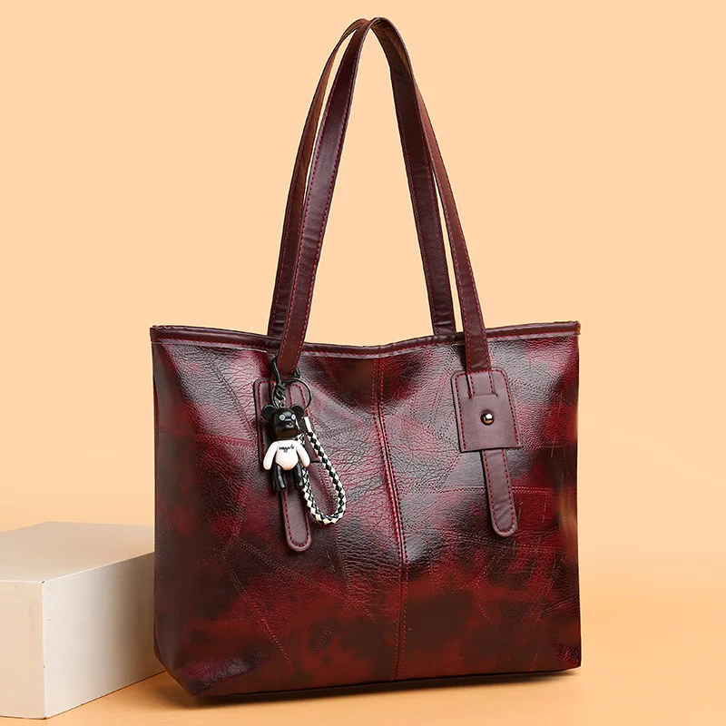 Trendy Women's  New Large Capacity Tote Bag with Horizontal Square Zipper Single Shoulder Handbag image 2