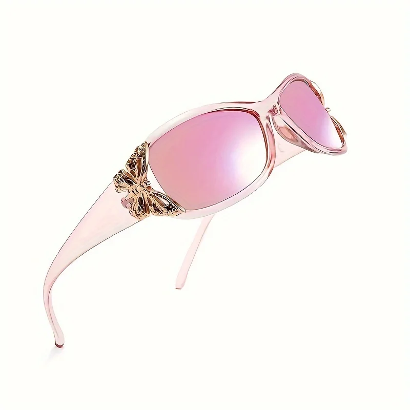 2026 borboleta decorativa moda óculos de sol feminino retro ao redor pára-sol condução praia festa quadro composto estilo esportivo