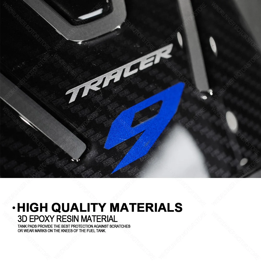 Motorcycle Accessories Waterproof Protective Tank Pad Sticker 3D Epoxy Resin Protective Sticker For Tracer 9 GT + 2021 2023