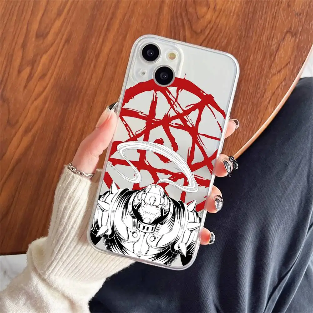 1pc F-Fullmetal AlchemistS Phone Case Transparent For IPhone 17 16 15 14 13 12 11 PRO MAX PLUS Mini Soft Skin-friendly Cover