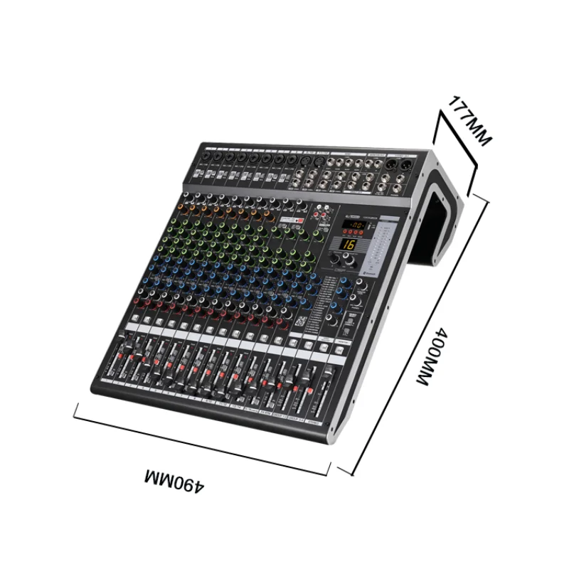 

16 Channel Live Audio Mixer Sound Mixing Console Computer Input 48v Power Model Origin Type for Karaoke Party