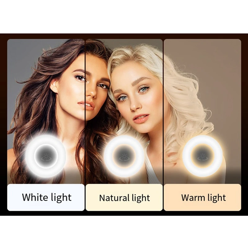 D07 Mobile Live Streaming Selfie Beauty Circular Fill Light Rechargeable Camera Hot Boot Buckle Light