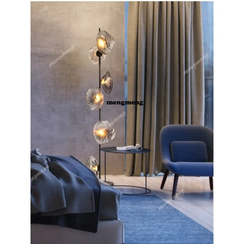 

Villa designer glass table floor lamp decoration living room lamp sofa bedroom art vertical floor lamp