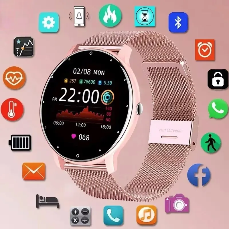 XIAOMI Smart watch Ladies Full touch Screen Sports Fitness watch IP67 waterproof Bluetooth For Android iOS Smart watch Female