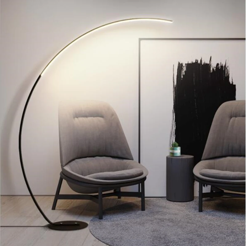 Floor lamp Angle lamp Modern simple Nordic living room bedroom creative ins arc lamp