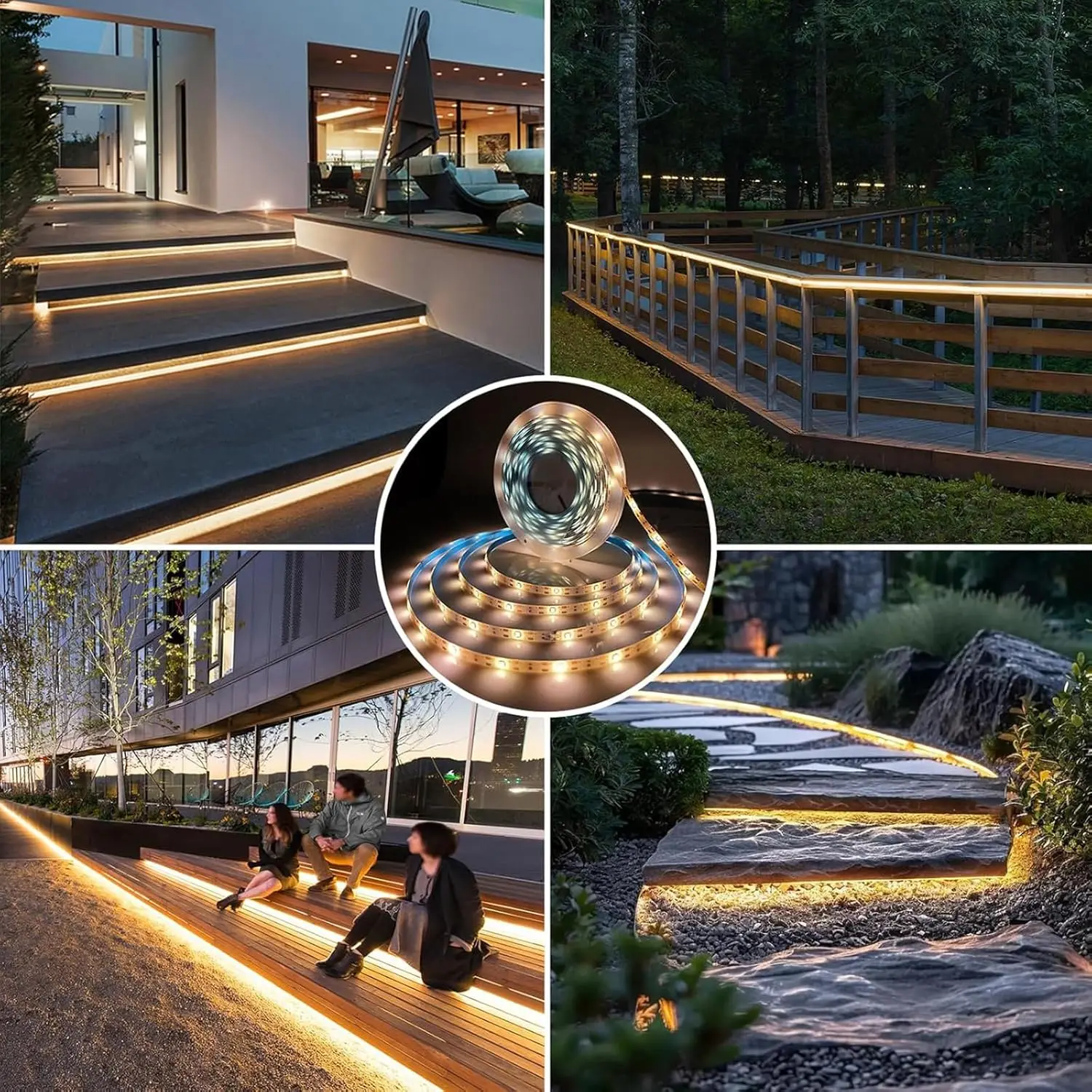 Solar 100LEDs 5M Light Strings Outdoor Waterproof IP65 Warm White Garden Decor Solar String Light