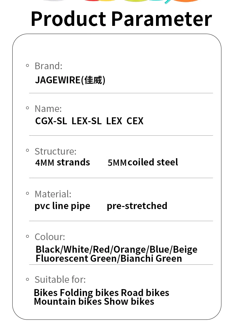 JAGWIRE Komplettes Universelles Rennrad MTB Schalt-/Bremskabel 4/5mm Schaltwerk Bremskabel Set Zubehör Weihnachts-Fahrradteile – Detail 2