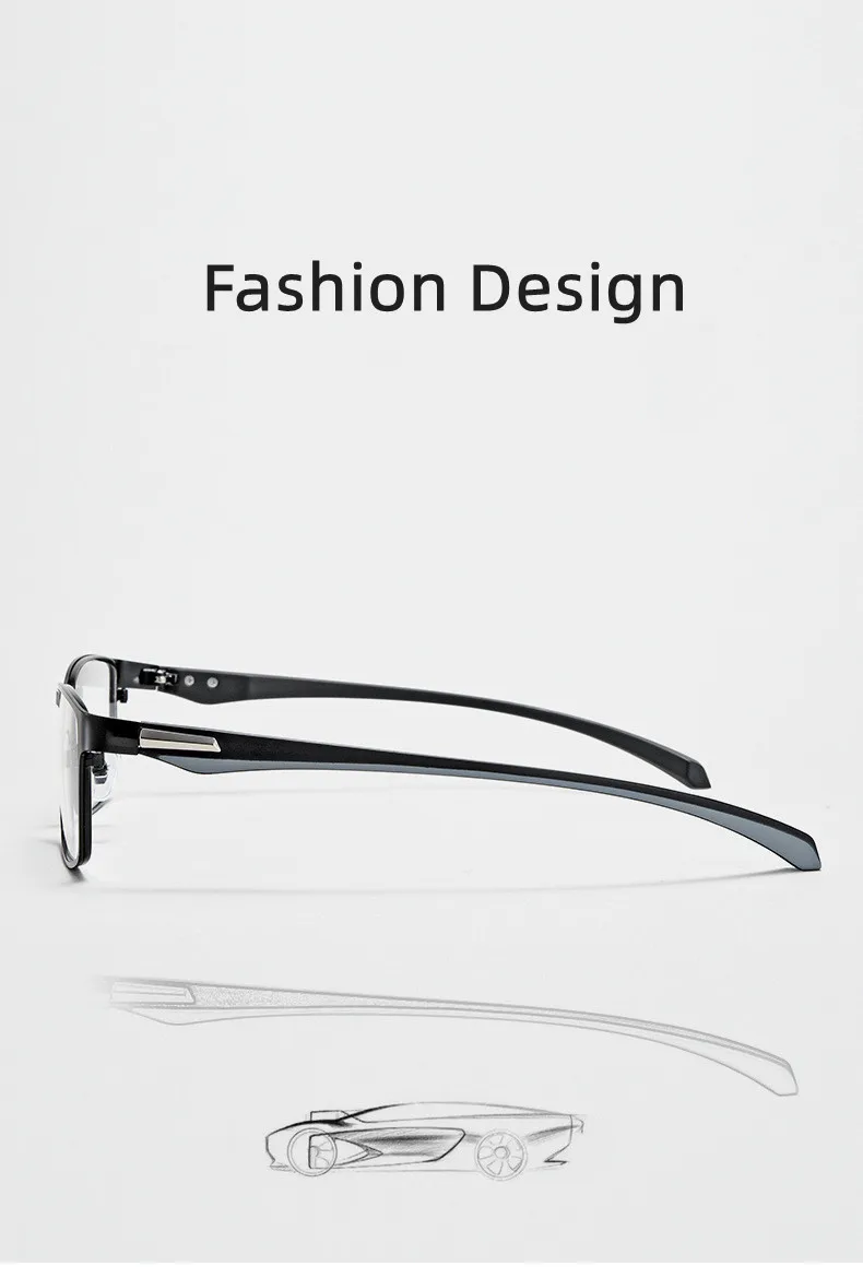 KOCOLIOR Anti Blue Light Men Reading Glasses Titanium Alloy Metal Frame Business Computer Reader +1.50 1.75 2.0 2.25 2.50 2.75