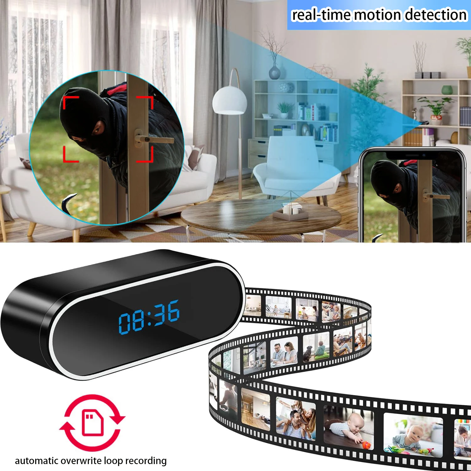 1080P HD WIFI IR Night Vision View Alarm DVR Camcorder Home Surveillance Security Camera ﻿