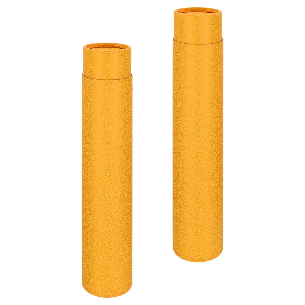 2 قطعة صندوق التمرير اللوحة أنبوب الخط الصيني تخزين آمن للأعمال الفنية والملصقات حاوية التمرير الأنيقة مع #2