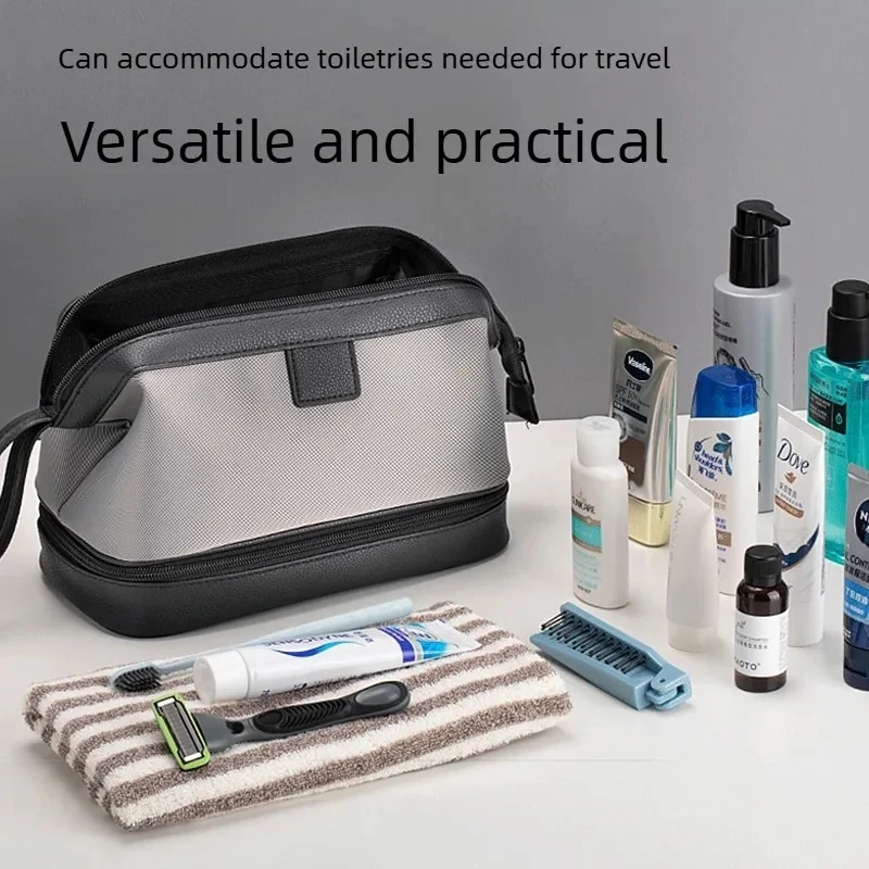 Waterproof Travel Bathing Bag Storage Premium Portable Toiletry Bag Large Capacity Dry/Wet Separation Pouch Men's Business Gift