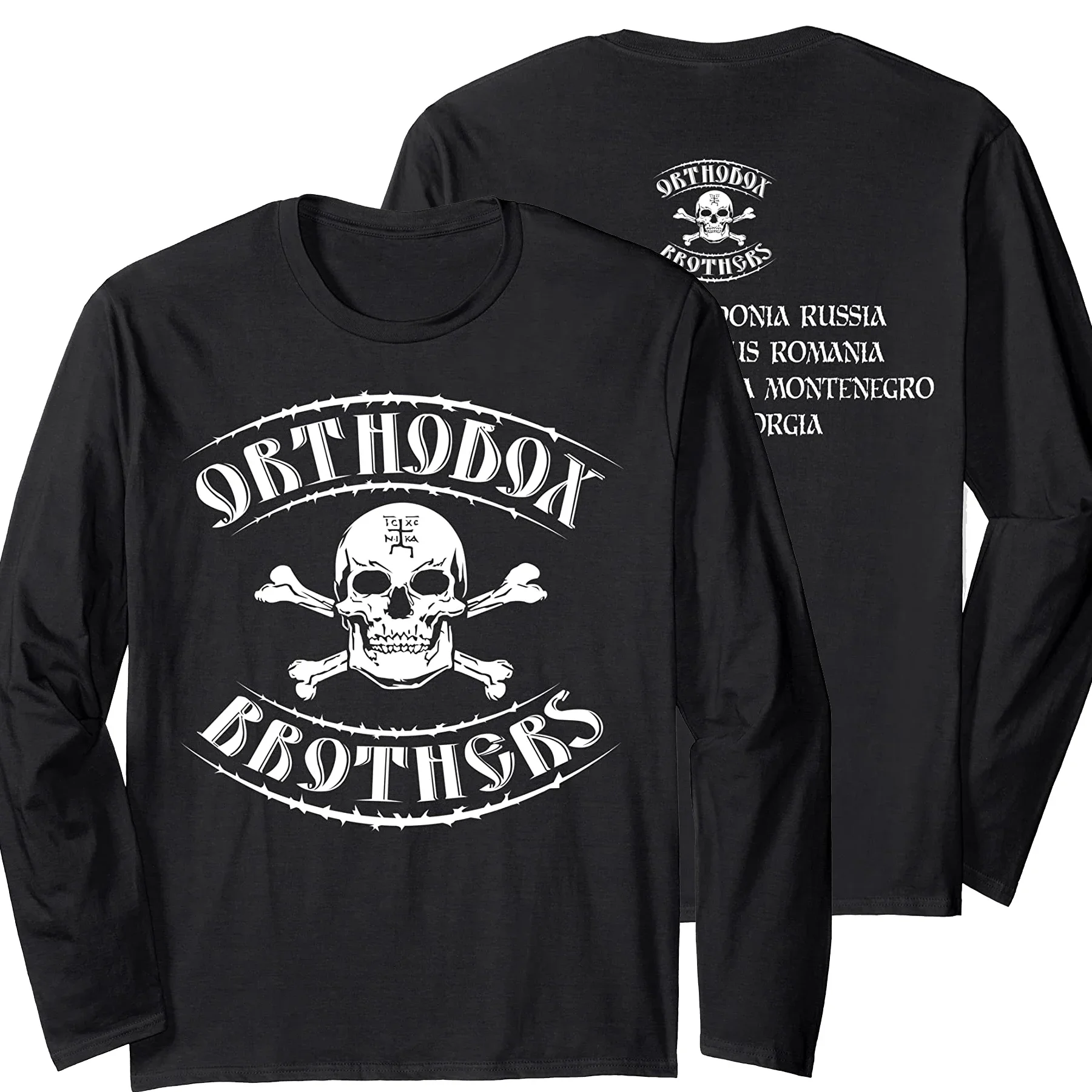 Orthodoxy Church Christian Orthodox Brothers Countries T-Shirt 100% Cotton O-Neck Long Sleeve Casual Mens T-shirt Size S-3XL