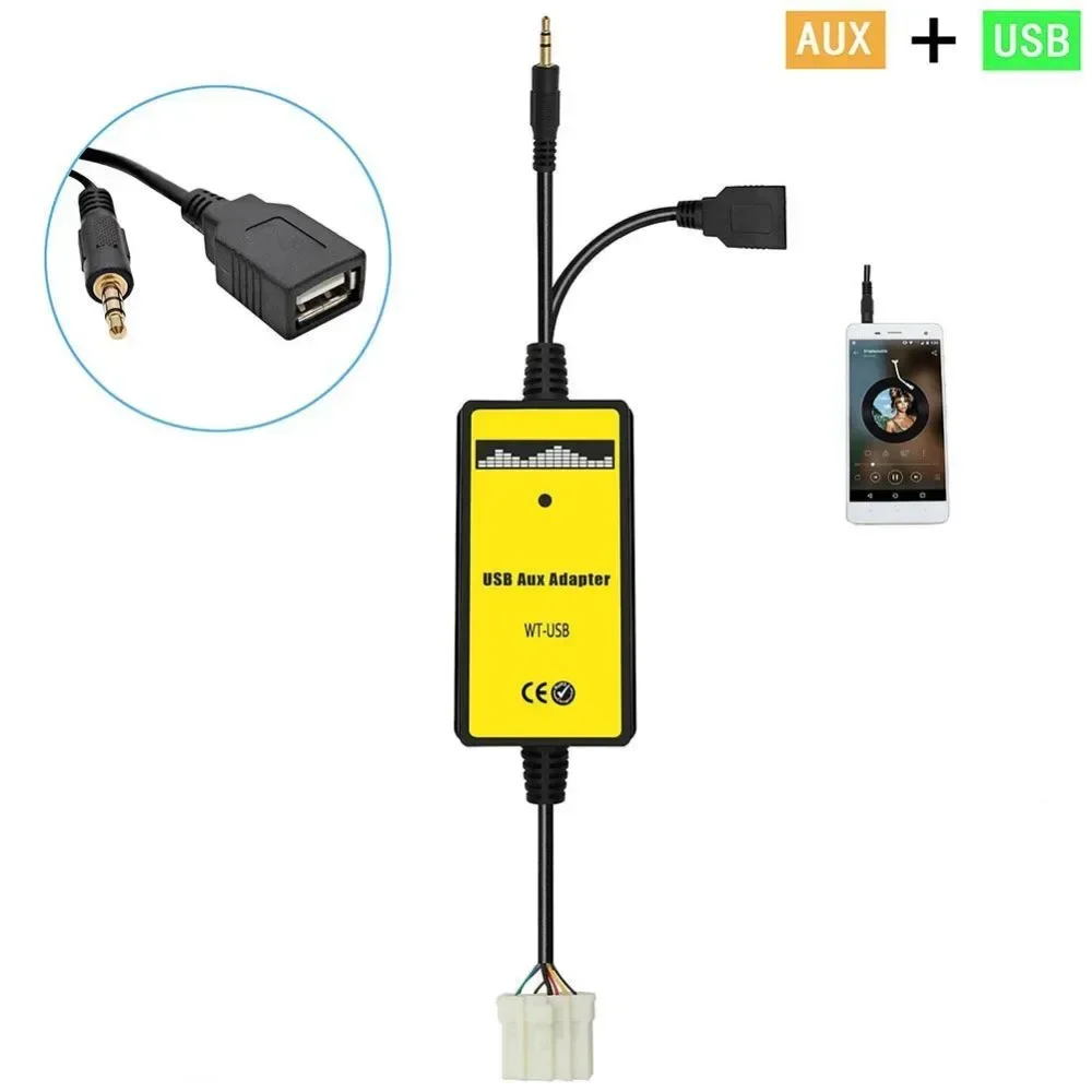 DOXINGYE USB AUX odtwarzacz Mp3 Adapter samochodowy cyfrowy zmieniacz CD muzyki 3.5mm dla Mazda 2/3/5/6/CX7/MX5/MPV/Miata/Tribute/RX8 interfejs — zdjęcie 4