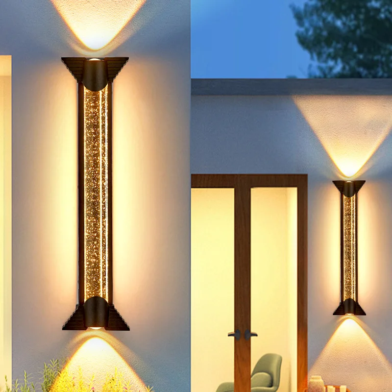 

Outdoor Waterproof Wall Lamp Crystal Simple Lights Modern Outdoor Balcony Terrace Lamp Villa Entrance Gate Courtyard Wall Lamp
