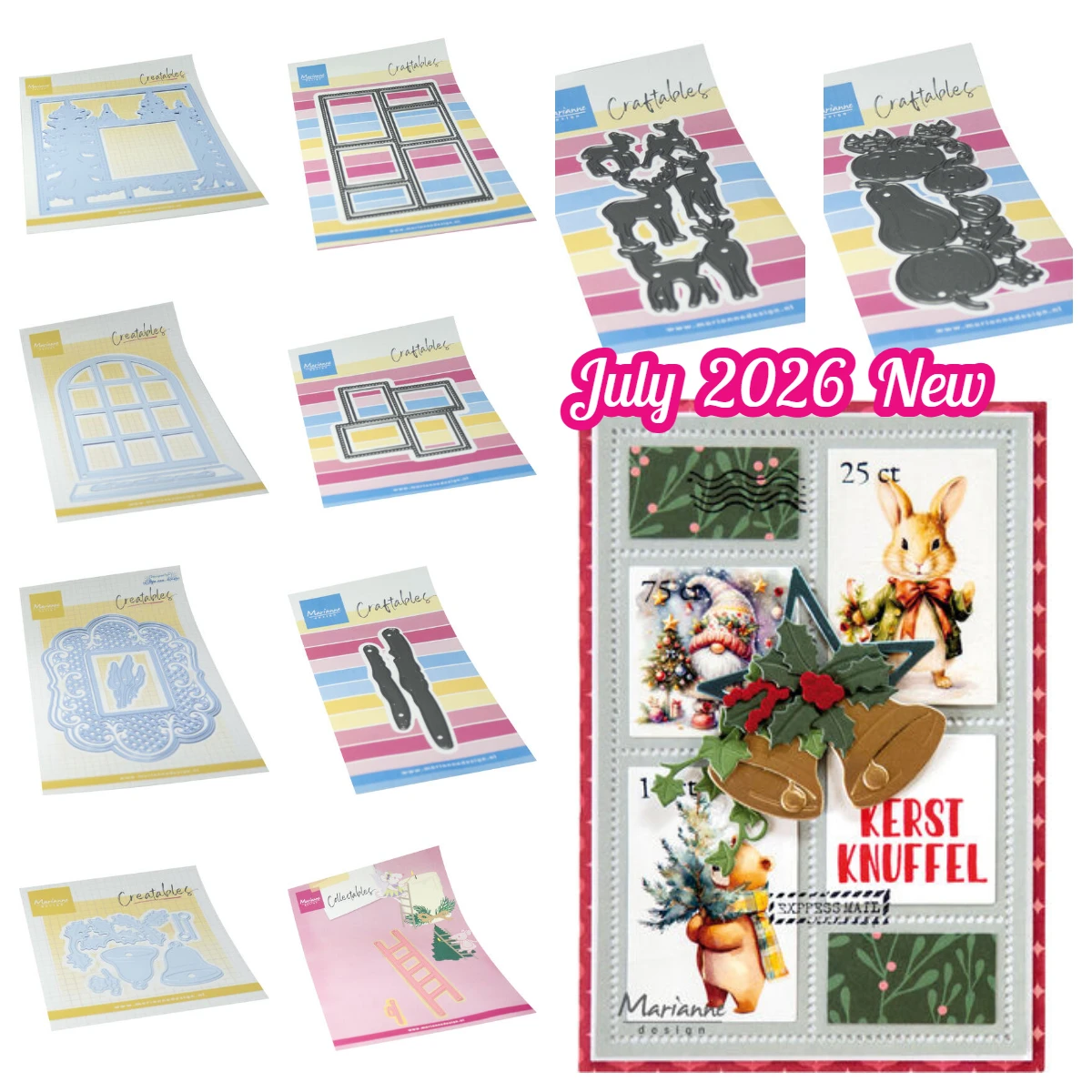 

July 2026 New Marianne Design Christmas Bells Deer Arch Window Snow Landscapes Metal Cutting Dies for DIY Handmade Scrapbooking