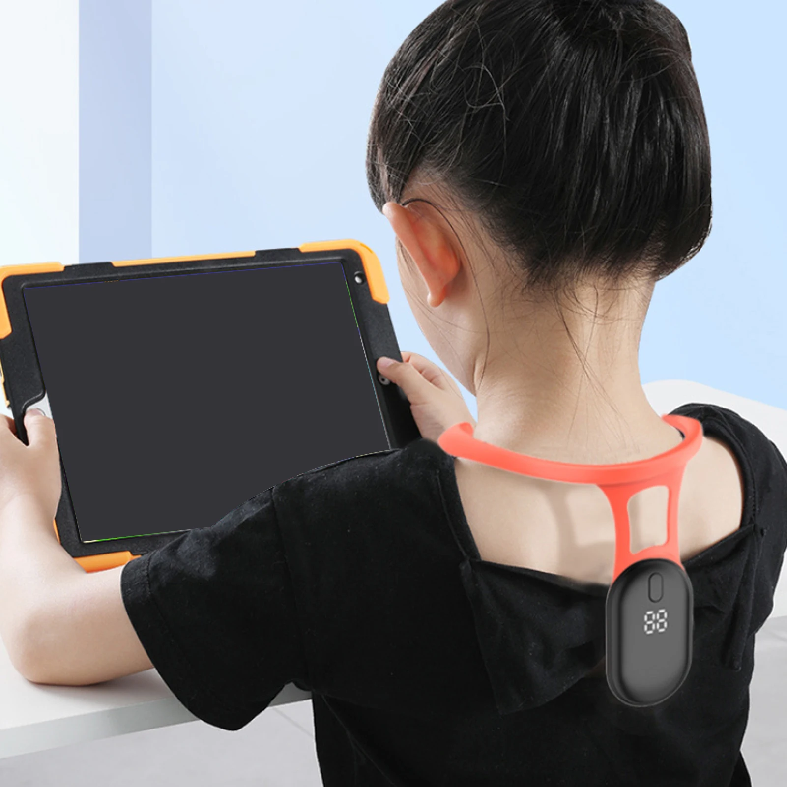 Smart Posture Corrector Miicro Vibration Posture Training Reminder Sensor Back Posture Neck Hump Corrector for Adult Kids