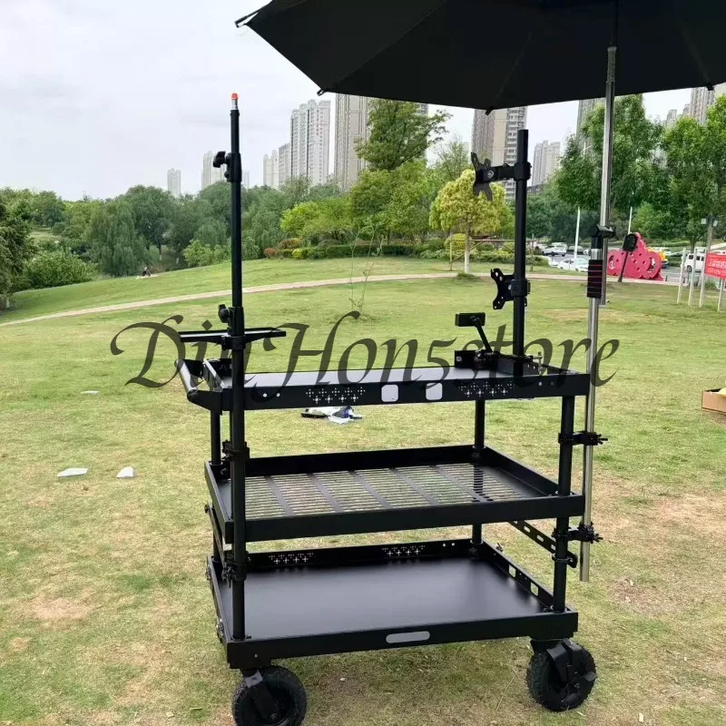 Multi-layer Heavy-duty Trolley Equipment Tool Car Monitor Crew Material Mobile Director Car Film and Television Storage