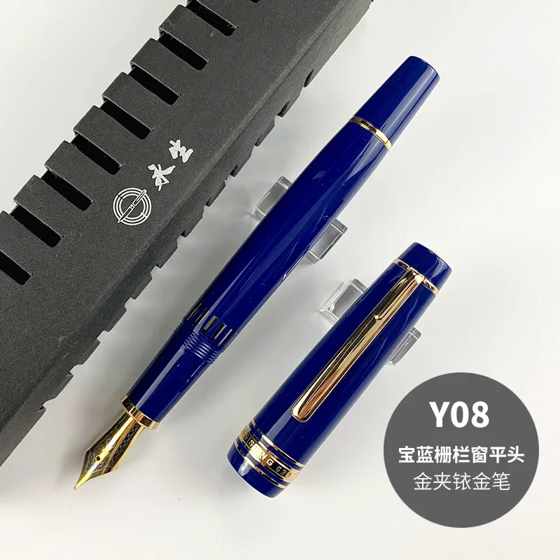 Fountain Pen Acrylic Yongsheng 629 Big Size No.6 EF/F Nib Retro Hard Rubber F Nib Ink Large Capacity Office Write Stationery