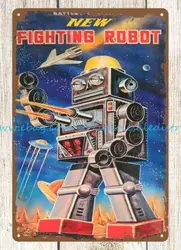 metal people wall art JAPANESE HORIKAWA SPACE MAN ROBOT TOYS metal tin sign