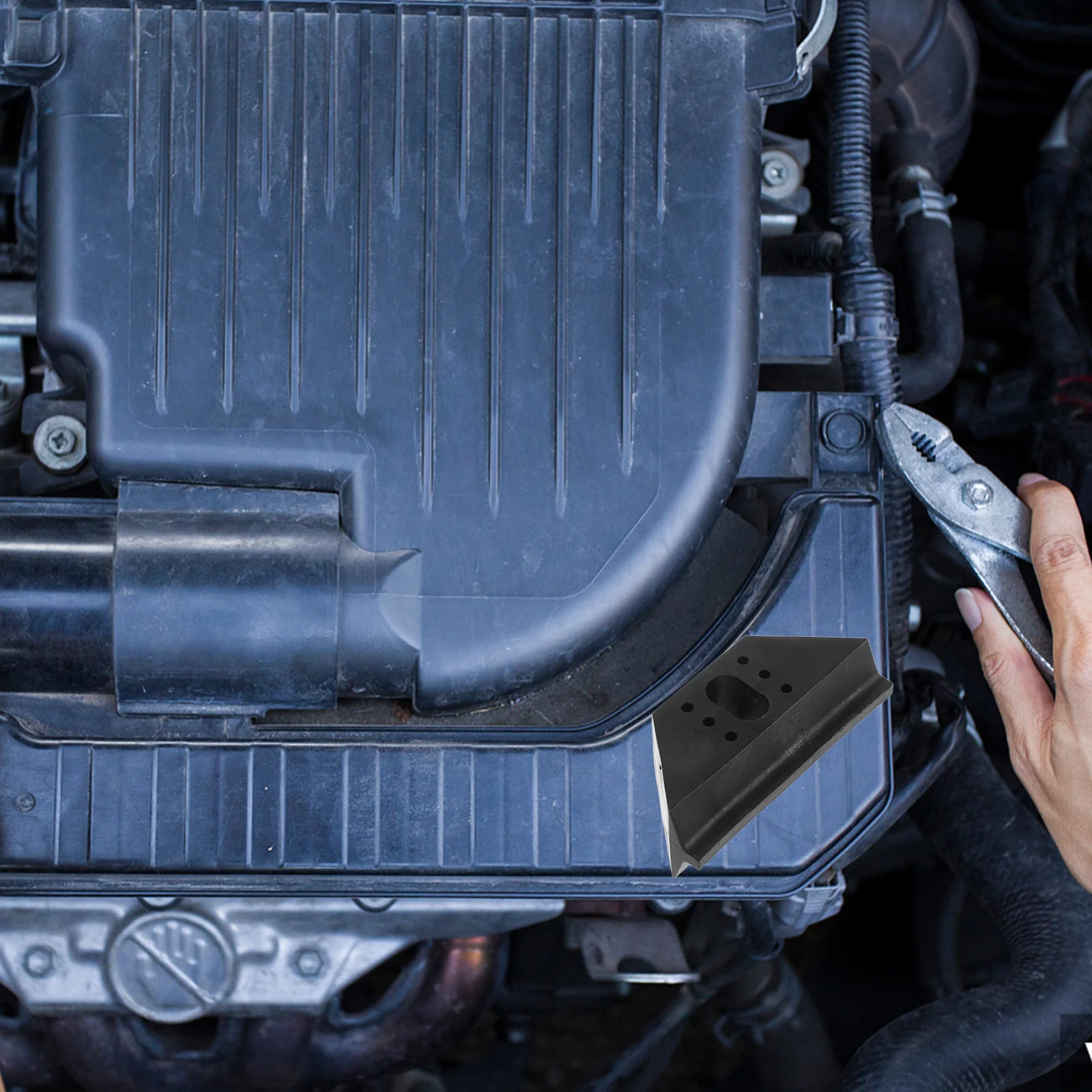 Kit de sujeción para coche con juego de pernos, abrazadera de Base Universal negra para amarre estable de vehículos y reparación de automóviles