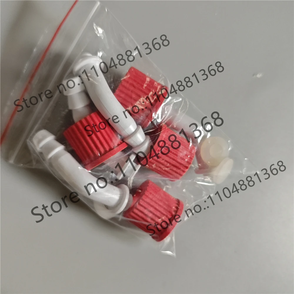 4pcs PBT threaded connector, glass threaded joint, used for condenser tube screw-top bottle and suction bottle GL14