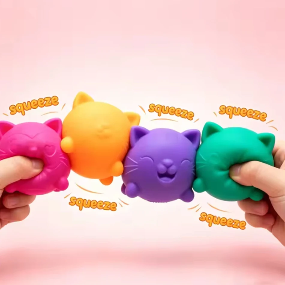 Hot 4Pcs Swirl NeeDoh Teenie Stress Balls Ultra Squishy Moldable Sensory Fidget Toy Blind Box Anti-Stress Relief for Adults*.