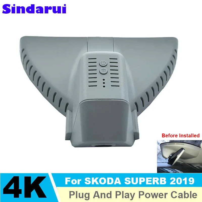 Prada-Enregistreur vidéo WiFi HD 4K, 2160P Plug and Play, DVR de voiture, objectif touristique, Skoda Superb B8 3V, 2016, 2017, 2018, 2019, 2020, 2021