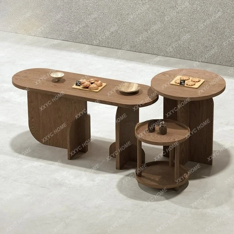XXWater Flow Table High Low Center Table Coffee Shop Tea Beverage Tea Set Promotion Display Table Sample