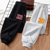 Children Basketball Number Sweatpants Boys Spring Autumn Long Pants Sports Jogging Trousers 23/24/30