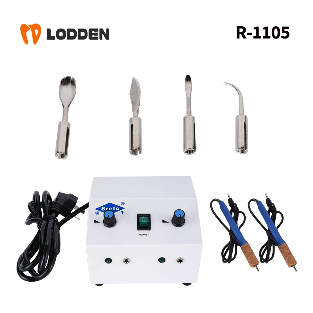 LODDEN Electric Wax Knife Dental Lab Double Carving Pen Pencil Double Controls with 4 Tips Electric Wax Trimmer