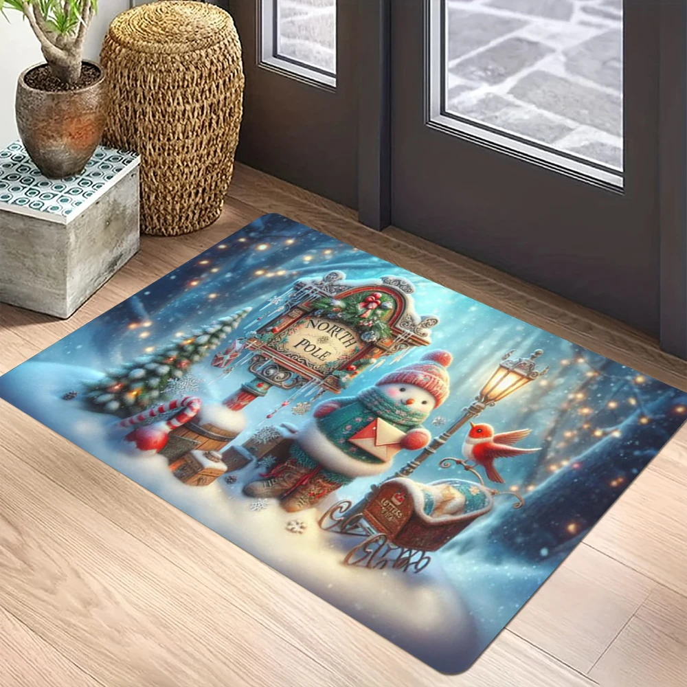 Christmas Gnome Pattern Door Mat Soft Carpet Living Room Kitchen Bedroom Bathroom Laundry Room Christmas Home Christmas Decor