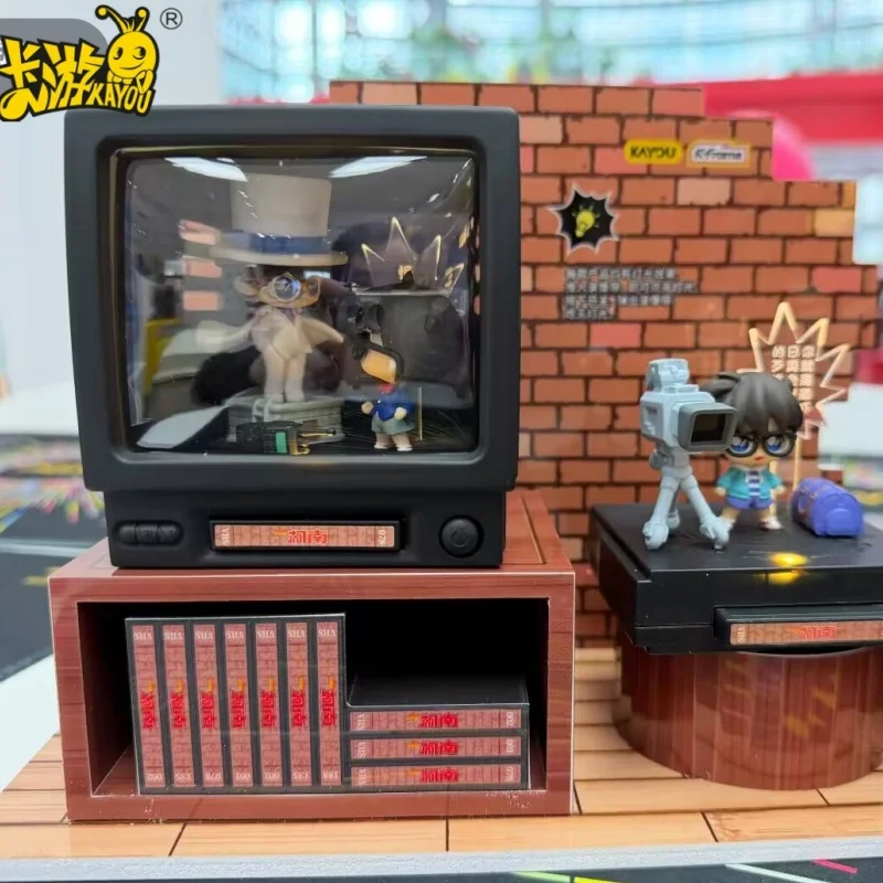

Hot Genuine KAYOU Detective Conan Mini Scene Retro TV Series Blind Box PVC Anime Character Model Collection Toys Gifts