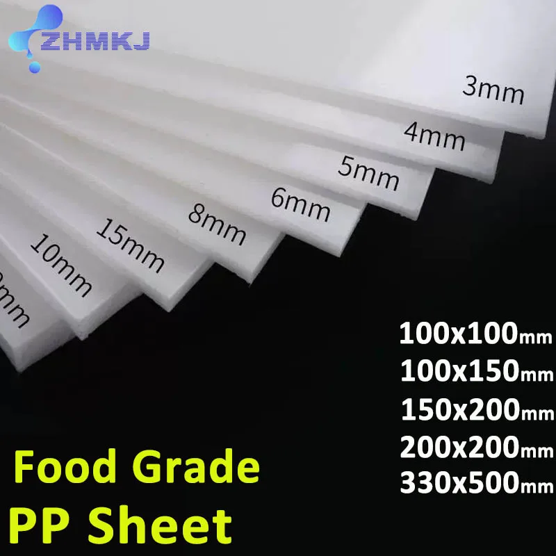 White PP Plastic Sheet Plate Food Grade Polypropylene Hard Plastic Board DIY Water Fish Tank Plank Press Backing Plate Gaskets