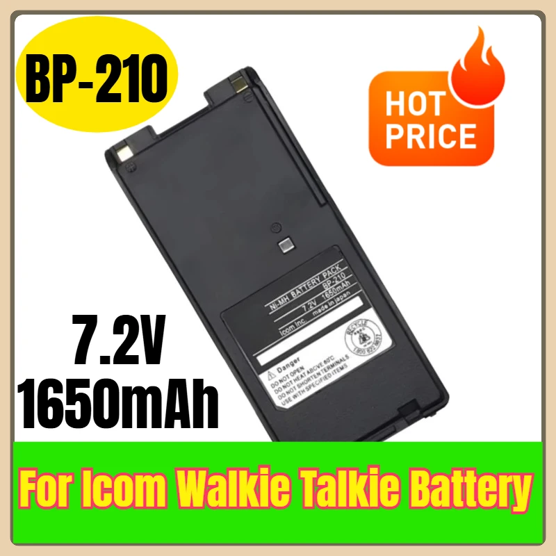 BP-210 7.2 فولت 1650 مللي أمبير بطارية لاسلكية تخاطب ل Icom IC-A24 209 V8 V82 F21 IC35FI بطارية ni-mh ذات سعة كبيرة