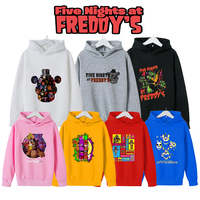 Five Nights At Freddys Children Hooded Sweater Anime FNAF Hoodies Cartoon Long Sleeved Spring Autumn Sweatshirts Kids Clothes