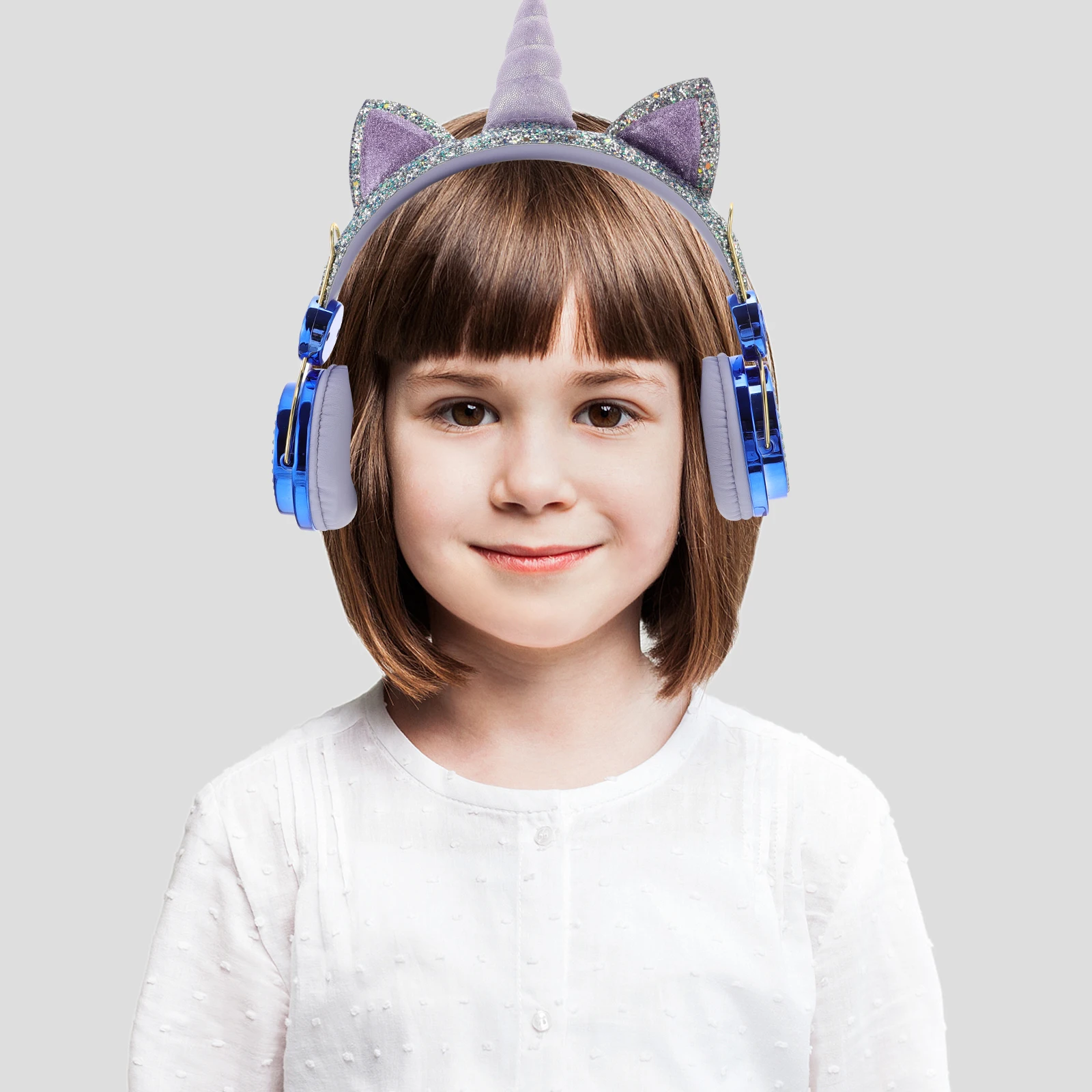 

1pc Unicorn Design Wired Computer Headset For Kids Durable Adjustable Comfortable Cartoon Headphones Resistant For
