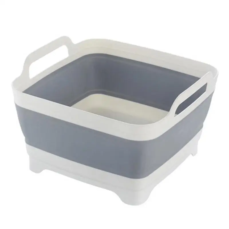 Collapsible Wash Basin Drain Plastic Folding Basins Portable Wash Basins Folding Square Collapsible Basin Kitchen Accessories