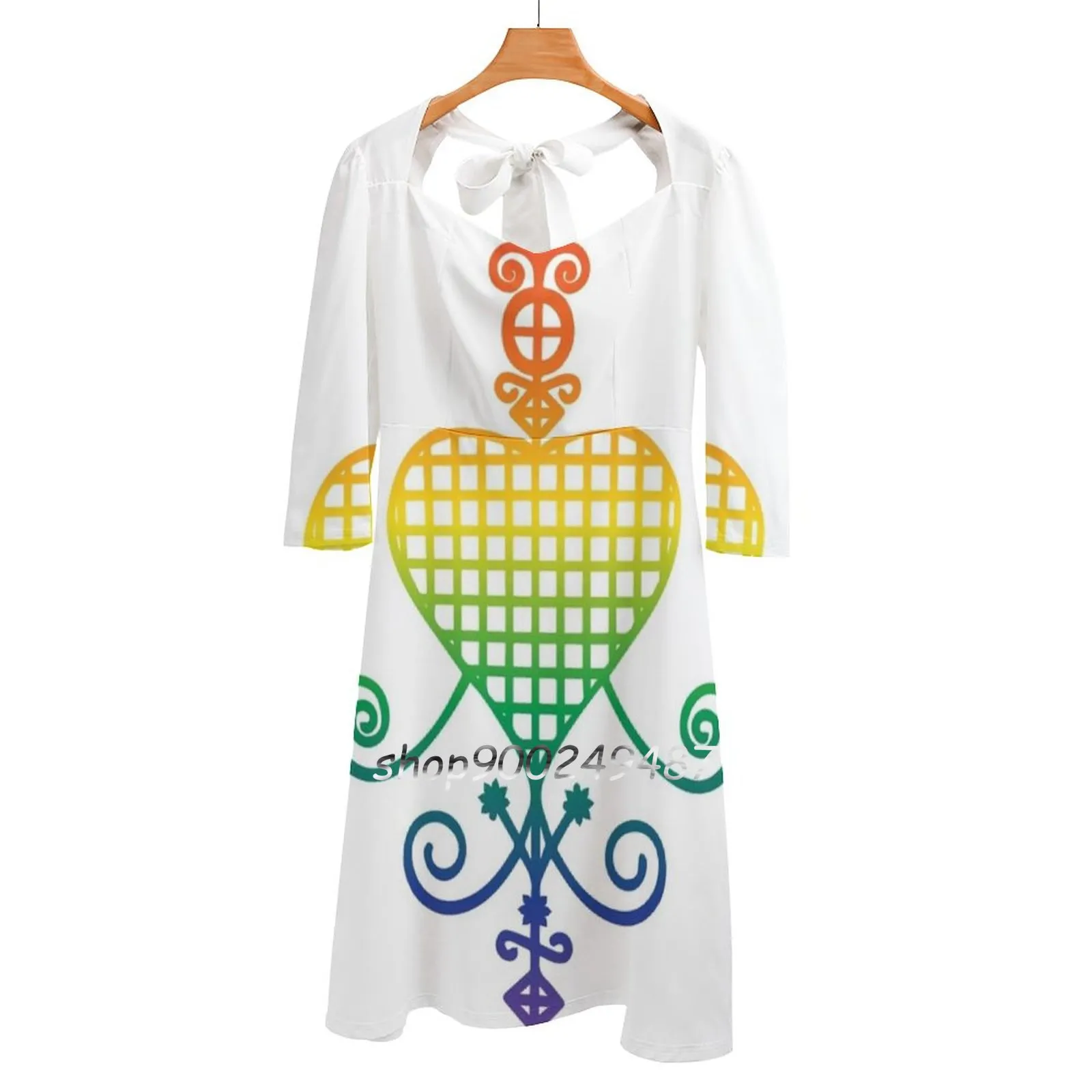 

Veve Loa Of Love Sweetheart Knot Flared Dress Fashion Design Large Size Loose Dress Veve Loa Of Love Lwa Voodoo