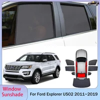 Para Ford Explorer U502 2011 ~ 2019 2012 2013 2014 2015 2016 2017 2018 parasol de privacidad de malla magnética para coche ventana lateral parasol accesorios de protección
